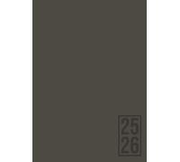 Agenda Scolaire 2025-2026: Gris Anthracite | Journalier (un jour par page) | 12x17 cm | Format standard | 300 pages | Sept 2025 - juil 2026 | Etudiant | BTS & université | Ado garçon