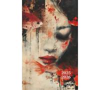 Agenda Scolaire 2025-2026, intérieur noir et blanc, Thème japon / Sakura / Carpe Koi: 2 jours par page, parfait pour les élèves de Primaire, Collège et Lycée