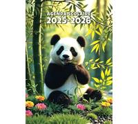 Agenda scolaire 2025-2026 Journalier 1 jour par page Petit format 12x17 Panda: Fille | Primaire (CM1, CM2), collège, lycée | Original | Animaux