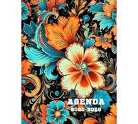 Agenda scolaire 2025-2026: Journalier, 1 page par jour, Format 17x22 cm, couverture souple , 284 pages sur papier crème 90gr/m², floral