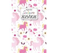 Agenda Scolaire 2025/2026 Journalier Licorne: Planificateur Kawaii | Organisateur de Sept 2025 à Juil 2026 | Pour Filles et Adolescentes de Primaire, Collège, et Lycée