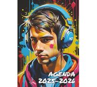 Agenda scolaire 2025-2026 journalier: Organiseur 1 Jour par page - Format 12x17cm - Design Gamer & Street Art - Collège, lycée, étudiant - Gamer Portrait.
