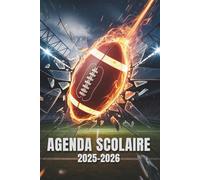 AGENDA SCOLAIRE 2025 2026: L’art de s’organiser à l’école | Parfait pour le Primaire, Collège et Lycée | Format pratique A5 | Foot