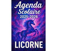 Agenda Scolaire 2025 - 2026: Licorne galaxy journalier pour collégiennes d’août à juillet 2026
