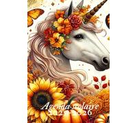 AGENDA SCOLAIRE 2025-2026 LICORNE: GIRLY - POUR FILLES - pratique pour tous les matières avec des citations motivantes ...