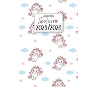 Agenda Scolaire 2025/2026 Licorne: Kawaii Planificateur Journalier | Organisateur de Sept 2025 à Juil 2026 | Pour Filles et Adolescentes de Primaire, Collège, et Lycée