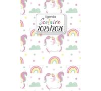 Agenda Scolaire 2025/2026 Licorne: Planificateur Journalier Kawaii | Organisateur de Sept 2025 à Juil 2026 | Pour Filles et Adolescentes de Primaire, Collège, et Lycée