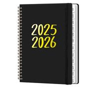 Agenda scolaire 2025-2026, mensuel et hebdomadaire (juillet 2025 à juin 2026), couverture rigide, fournitures scolaires, format A5 (16 x 21,6 cm)