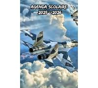 Agenda Scolaire 2025 2026 Motif Avion De Chasse: Organisateur hebdomadaire de Septembre à Juillet, conçu pour les élèves du primaire, du collège, du lycée et de l'université