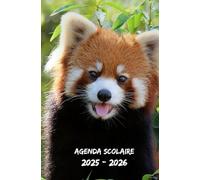 Agenda Scolaire 2025 2026 Motif Panda Roux: Organisateur Journalier de Septembre à Juillet, conçu pour les élèves du primaire, du collège, du lycée et de l'université