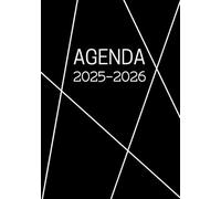 Agenda Scolaire 2025 2026 Noir et Blanc: Fille Garçon Collège Lycée Étudiant Primaire A5 Journalier en Français