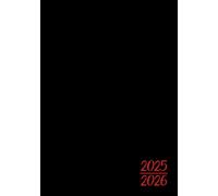Agenda Scolaire 2025-2026: Noir Et Rouge Journalier (Une Page Par Jour) 12x17 Cm 300 Pages Couverture Souple Unie Noire Sept 2025 Juil 2026 Etudiant Collège Et Lycée