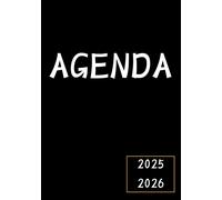 Agenda Scolaire 2025 2026 Noir: Planificateur Bi-Journalier (Une Page Pour 2 Jours) De Septembre 2025 À Juillet 2026 Pour Enfants Et Ados, Fille Et ... Compact Et Pratique Avec Couverture Souple