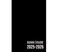 Agenda Scolaire 2025 2026: Noir | Semainier (1 semaine sur 2 pages) | Format de poche - A6 | 10x15 cm | Planning hebdomadaire horizontal | Août 2025 - ... 2026 | Lignes & to-do list | Etudiant, BTS