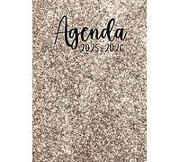 Agenda Scolaire 2025-2026: Paillettes d'Or | Journalier (une page par jour) | 12x17 cm | Format A5 | 300 pages | Sept 2025 - juil 2026 | Collège & lycée | Primaire | Etudiant | Aesthetic | Ado fille