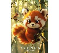 AGENDA SCOLAIRE 2025 2026 PANDA ROUX: Organisateur et Planificateur Journalier | 1 Jour Par Page | Primaire, Collège, Lycée, Etudiant