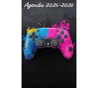 Agenda scolaire 2025 2026 pour garçon, fille, collège, lycée, étudiant. Format 12,7x20,32cm. Couverture Gaming
