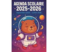Agenda scolaire 2025-2026 - Professeur & cahier de classe | Design kawaii capybara astronaute (A5): Tout-en-un pour enseignants : listes d’élèves, ... de notes, semainier sept. 2025-août 2026