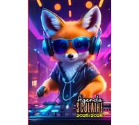 Agenda Scolaire 2025 2026 Renard: DJ Renard, 1 Jour par page, carnet organiseur planificateur A5 étudiant primaire, collège, lycée