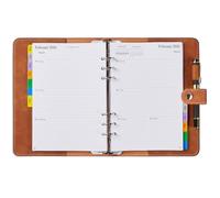 Agenda Scolaire 2025 2026 Semainier A5 Rechargeable, Agenda Semainier avec Onglets Mensuel, Porte-stylo, Couverture Souple, Août.25 à Juillet.26 avec Notes, Contacts, Planificateur Hebdomadaire