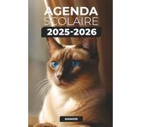 Agenda Scolaire 2025-2026 - Siamois: Chat | Format A5 | 2 Jours par Page | Parfait pour Organiser Votre Année Scolaire