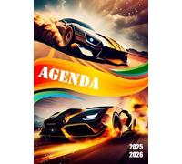 Agenda Scolaire 2025 2026: Voiture de Course pour garcon | Organisateur et Planificateur Journalier | Étudiants - Collège - Lycée