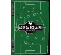 Agenda Scolaire 2026 2027 A4: Garcon Foot Football , Semainier Horizontal pour Collège Lycée , Vert , Français