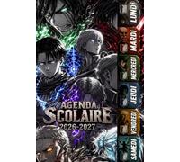 Agenda scolaire 2026-2027 ATTACK ØN T!TAN: De Septembre à Août - Gère Tes Missions Quotidiennes - Planificateur Anime pour Cours et Activités