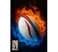 Agenda Scolaire 2026-2027: Ballon de Rugby | Journalier (une page par jour) | 12x17 cm | Sept 2026 - juil 2027 | Primaire, collège & lycée | Ado garçon | Sport | Français
