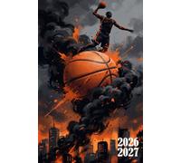 Agenda Scolaire 2026 2027 Basketball: Soyez le maître incontesté de votre temps, atteignez vos objectifs académiques avec aisance grâce à notre Planificateur Journalier au format A5