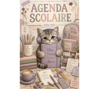 Agenda scolaire 2026 2027 Chat Kawaii: Journalier, Un jour par page | Primaire, collège et lycée | Format A5 (15x21 cm).