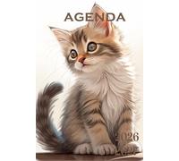 agenda scolaire: 2026 2027: Chat Mignon | Bi-journalier (deux jours par page)