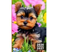 Agenda Scolaire 2026 2027 Chien: 1 jour par page A5 pour une organisation parfaite de la primaire au lycée - Couverture Yorkshire Terrier