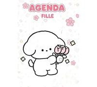 Agenda Scolaire 2026 2027 Chien Kawaii: Cahier de Textes Journalier pour Fille avec Dessins Mignons | Un Jour par Page de Septembre à Juillet | Planificateur Élève Format 12x17 cm