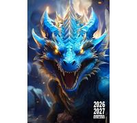 Agenda Scolaire 2026/2027 Dragon: Gérez votre temps avec efficacité et atteignez vos objectifs académiques en toute simplicité grâce à notre Planificateur Quotidien au format A5
