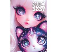 Agenda Scolaire 2026 2027 Fille Chat: Planificateur Journalier avec Petit Félin Mignon | Cahier de Textes pour Élève de Septembre à Juillet | Organisateur Esthétique