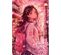 agenda scolaire:: 2026-2027: Fille Kawaii & Chat Mignon | Journalier (une page par jour) | 12x17 cm | Format standard | Septembre 2026 - juillet 2027 ... & collège | Fille cute & rose | Français