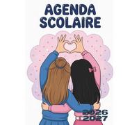 Agenda Scolaire 2026 2027 Friendly: Planificateur de Mission Quotidien avec Design Sourire et Joie | Cahier de Textes pour Élève de Septembre à Juillet | Organisateur Amitié