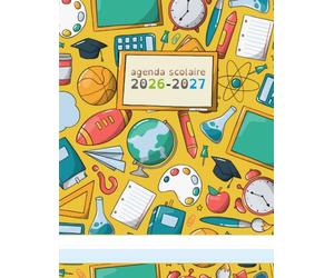 Agenda scolaire 2026-2027: Grand format | Dyspraxie, Dysgraphie, Dyslexie | Lignes Pointillées et Fond Alterné Anti-Fatigue Cognitive | 1 semaine par ... Surcharge Visuelle | Enfant Primaire Collège
