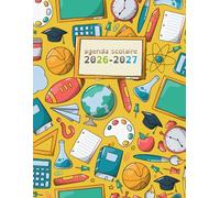 Agenda Scolaire 2026-2027: Grand format | Dyspraxie, Dysgraphie, Dyslexie | Méthode 4 Lignes Colorées (Terre Herbe Ciel Feu) | 1 semaine par ... Surcharge Visuelle | Enfant Primaire Collège