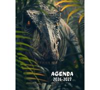 Agenda scolaire 2026-2027 : Journalier, 1 page par jour, Format 17x22 cm, couverture souple , 283 pages sur papier crème 90gr/m², Dinosaure