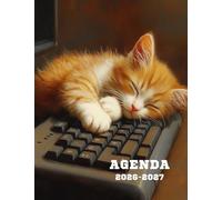 Agenda scolaire 2026-2027 : Journalier, 1 page par jour, Format 17x22 cm, couverture souple , 284 pages sur papier crème 90gr/m², chat