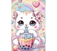 Agenda Scolaire 2026-2027 Kawaii: Design Chat, Planificateur Journalier A5 1 Jour par Page, Septembre 2026 - Juillet 2027, Pour Filles Fans d’Univers Mignon, Primaire, Collège, Lycée.