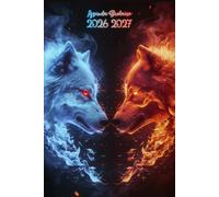 Agenda Scolaire 2026 2027 Loup: Planificateur Bi-journalier, Organisateur de Sept 2026 à Juil 2027, Planner Ado Garçons, Thème Animaux
