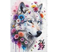 Agenda Scolaire 2026 2027 Loup: Planificateur de Mission Quotidien avec Animal Sauvage des Forêts | Cahier de Textes pour Élève de Septembre à Juillet | Organisateur Alpha