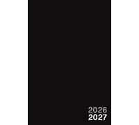 Agenda Scolaire 2026 2027 Noir: Simple Planificateur Bi-journalier | Pour Etudiant De Primaire, Collège, Lycée | Organisateur De Septembre à Juillet | Planner Ado Garçons | Format A5