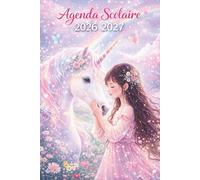 Agenda scolaire 2026-2027: Organisation quotidienne pour fille passionnée de chevaux - format A5 1 page par jour, convient au primaire, collège et le lycée.