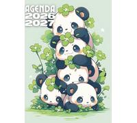 Agenda Scolaire 2026 2027 Panda: Planificateur de Mission Quotidien avec Design Ours Noir Blanc | Cahier de Textes pour Élève de Septembre à Juillet | Organisateur Zen