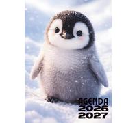 Agenda Scolaire 2026 2027 Pingouin Kawaii: Planificateur de Mission Quotidien avec Oiseau Polaire Mignon | Cahier de Textes pour Élève de Septembre à Juillet | Organisateur Banquise