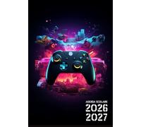 Agenda Scolaire 2026/2027: Planificateur Bi-journalier | Organisateur de Sept 2026 à Juil 2027 | Planner pour Garçons | Thème Gaming & Manette de Jeux vidéo